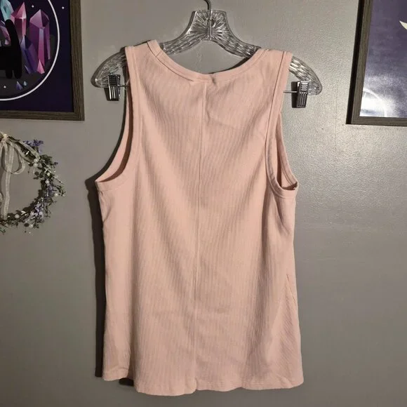 Pink Ribbed Tank Top - Picture 2 of 6